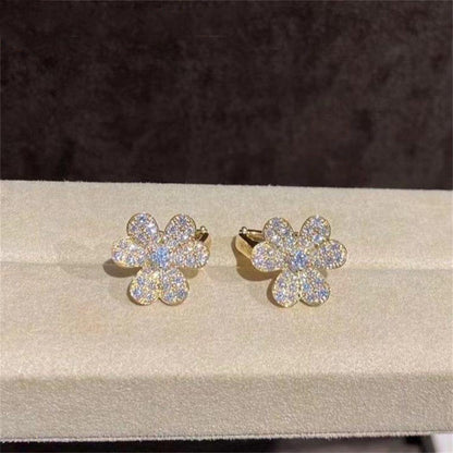 Aura FRIVOLE GOLD BLUMEN DIAMANT OHRRINGE