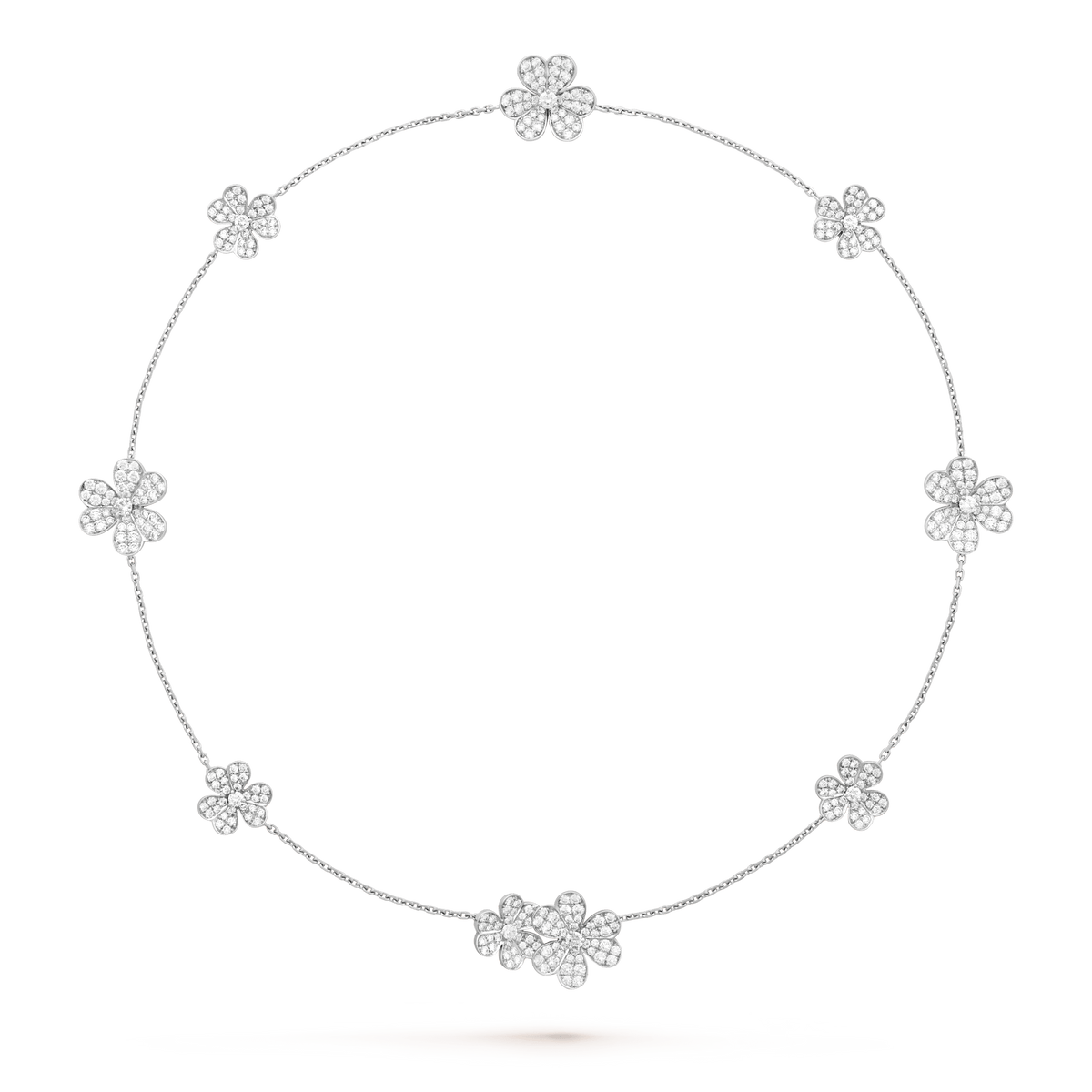 [⭐Aura ]FRIVOLE SILVER 9 FLOWERS NECKLACE