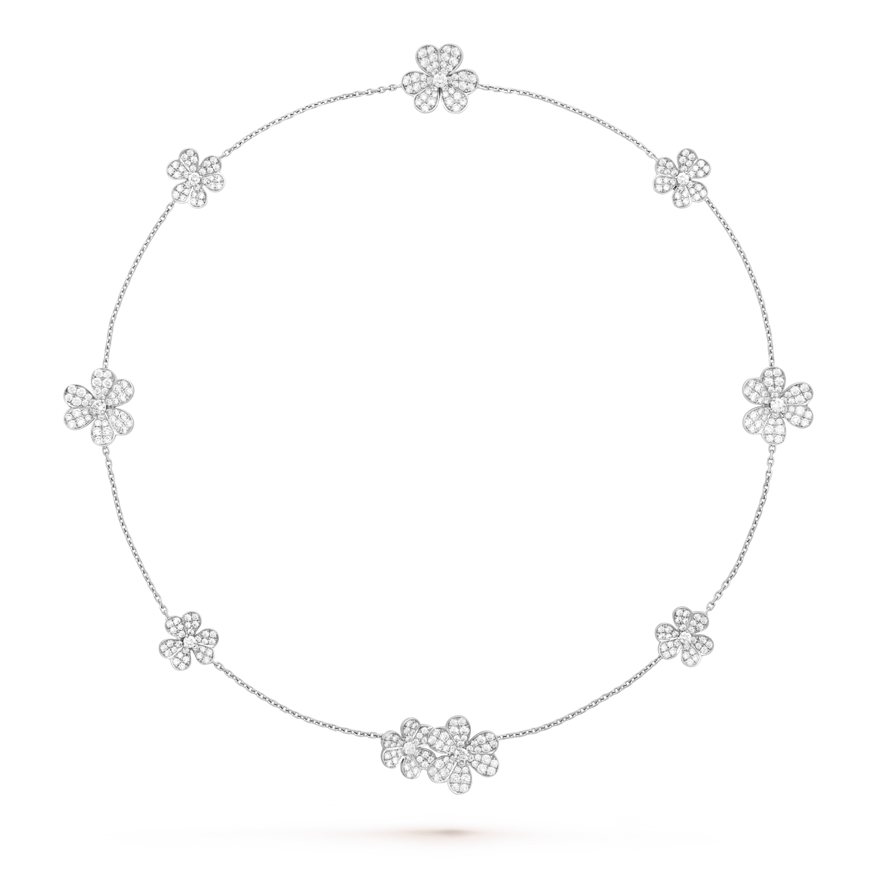 Aura FRIVOLE SILVER 9 FLOWERS NECKLACE