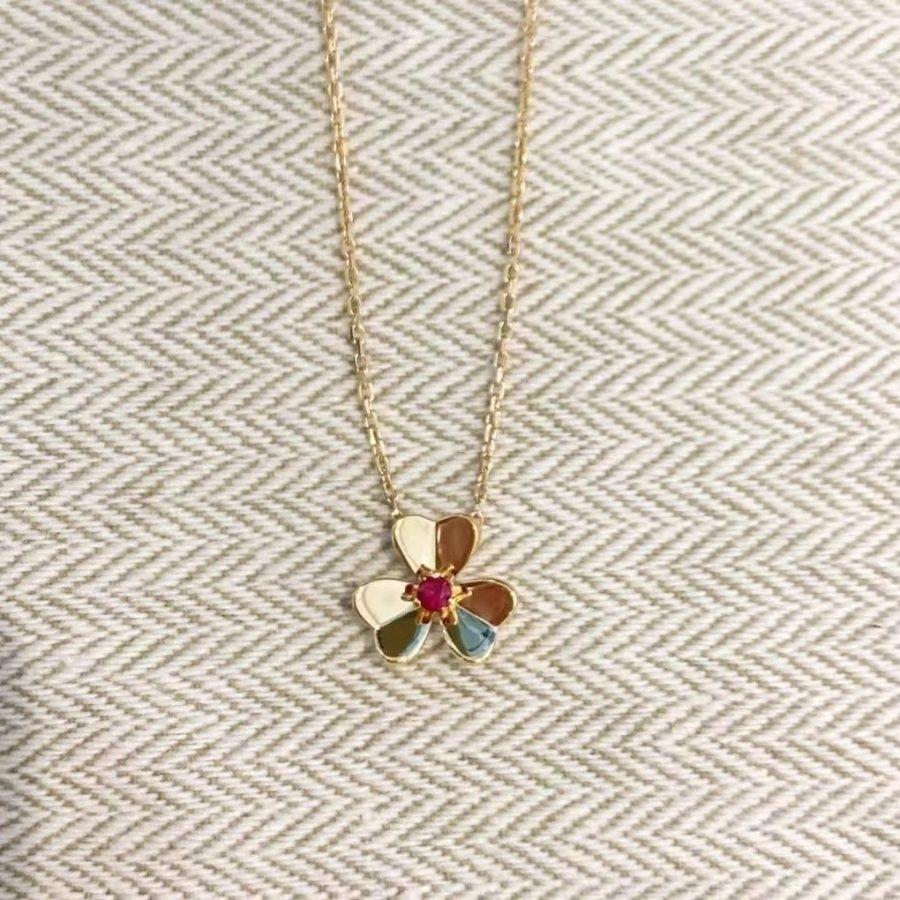 Aura FRIVOLE GOLD FLOWER NECKLACE