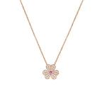 Aura FRIVOLE ROSEGOLD BLUMEN DIAMANT HALSKETTE