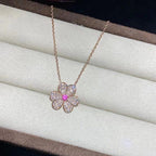 Aura FRIVOLE ROSEGOLD BLUMEN DIAMANT HALSKETTE