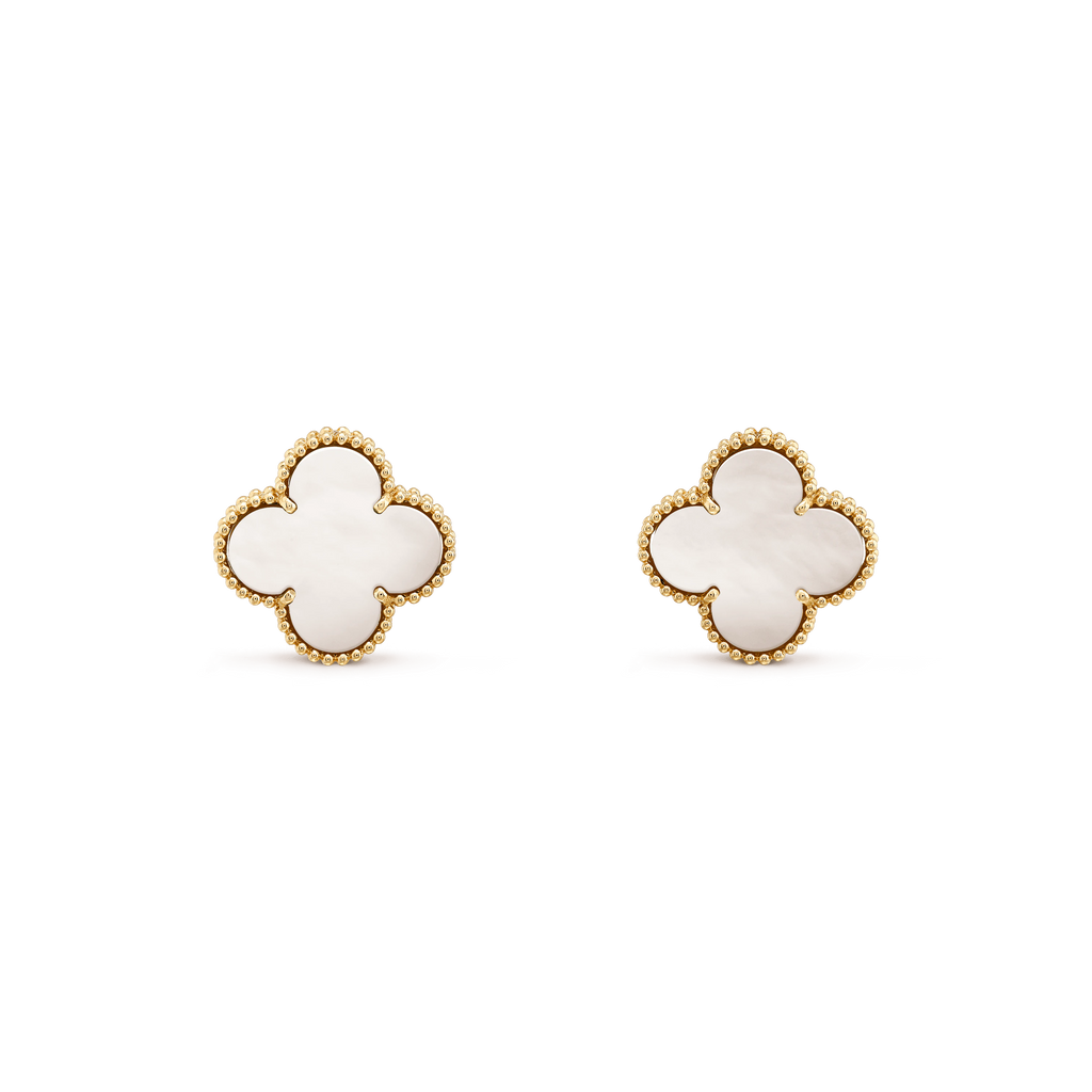 Aura CLOVER MINI GOLD EARRINGS
