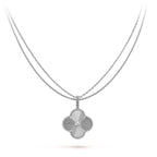 Aura CLOVER 25MM SILVER BIG CLOVER NECKLACE