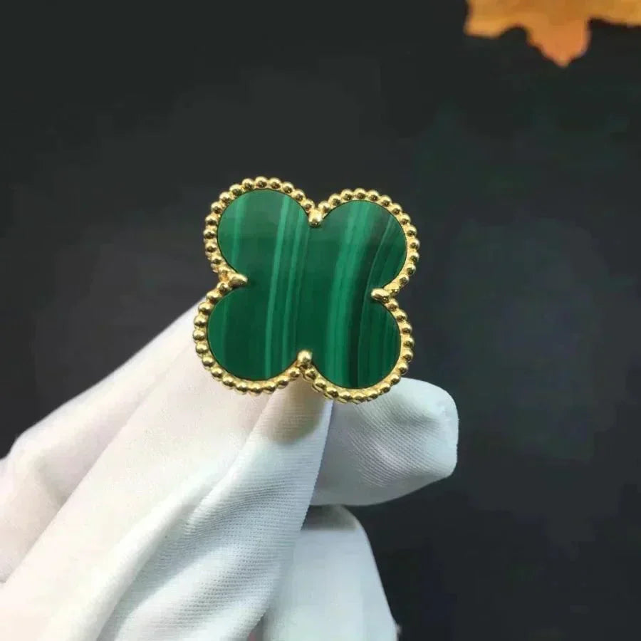 Aura CLOVER MALACHITE RING