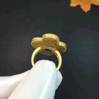 Aura CLOVER MALACHITE RING