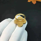 Aura CLOVER MALACHITE RING