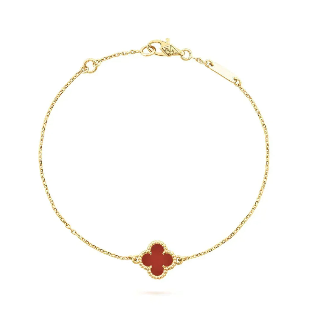 Aura CLOVER CARNELIAN EINZELBLUMEN-ARMBAND