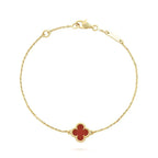 Aura CLOVER CARNELIAN EINZELBLUMEN-ARMBAND