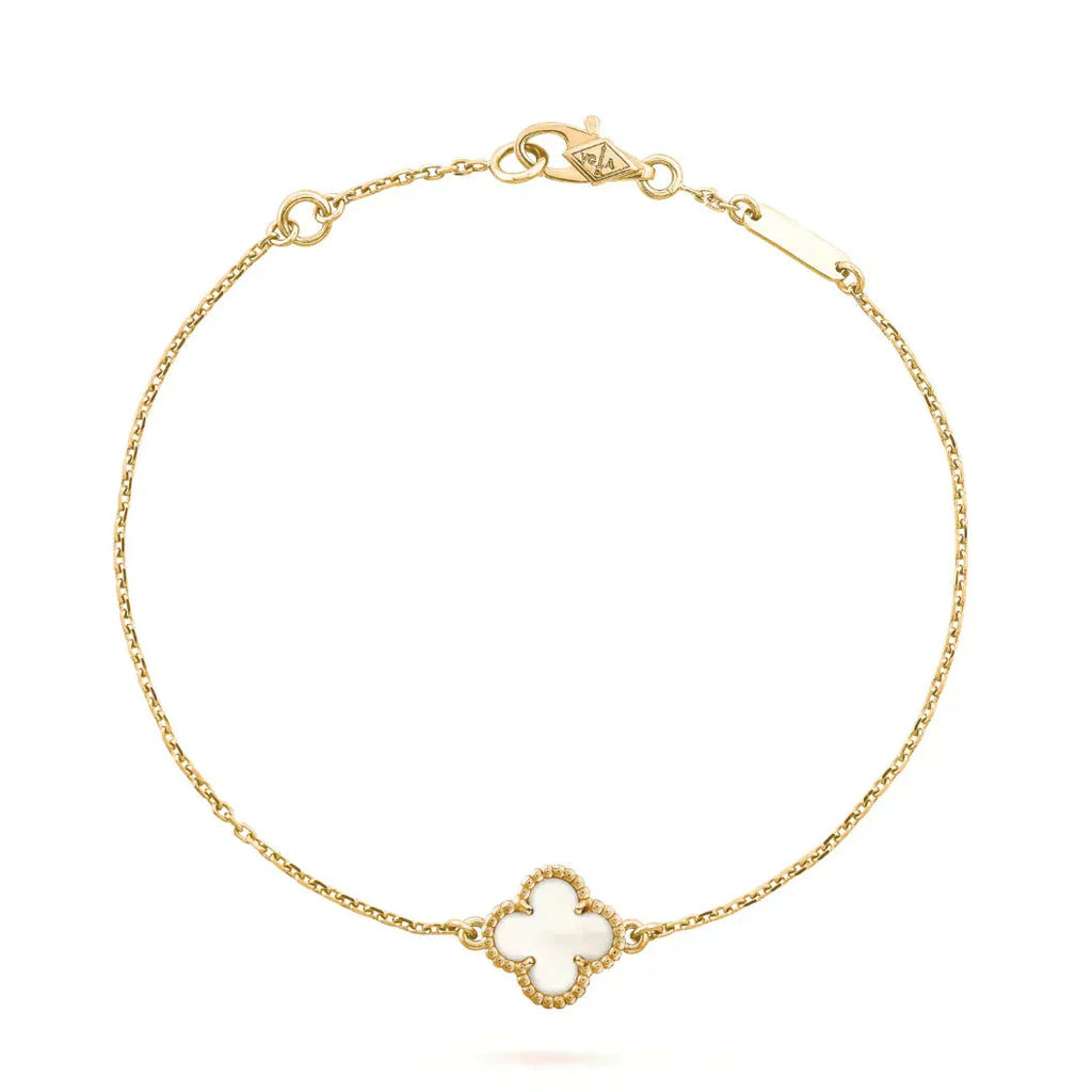 Aura KLEE WEISS MOP EINZELBLUME ARMBAND