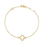 Aura KLEE WEISS MOP EINZELBLUME ARMBAND