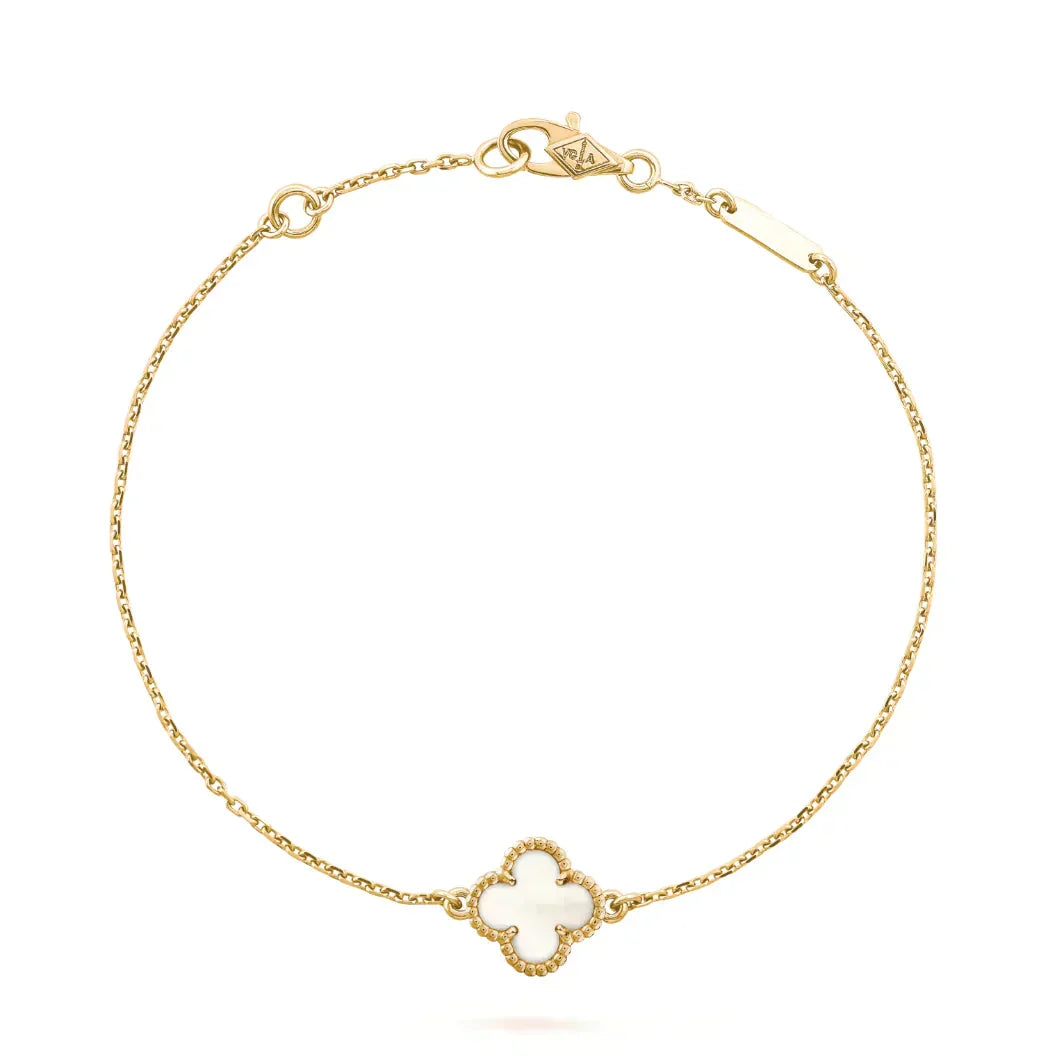 Aura KLEE WEISS MOP EINZELBLUME ARMBAND