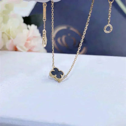 [⭐Aura ]CLOVER ONYX SINGLE FLOWER BRACELET