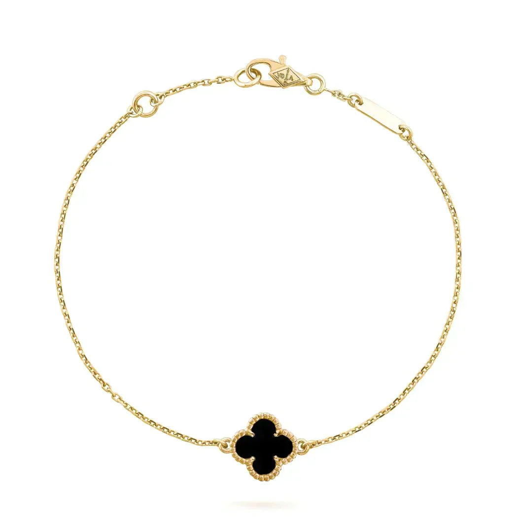 Aura CLOVER ONYX EINZELBLUMEN-ARMBAND