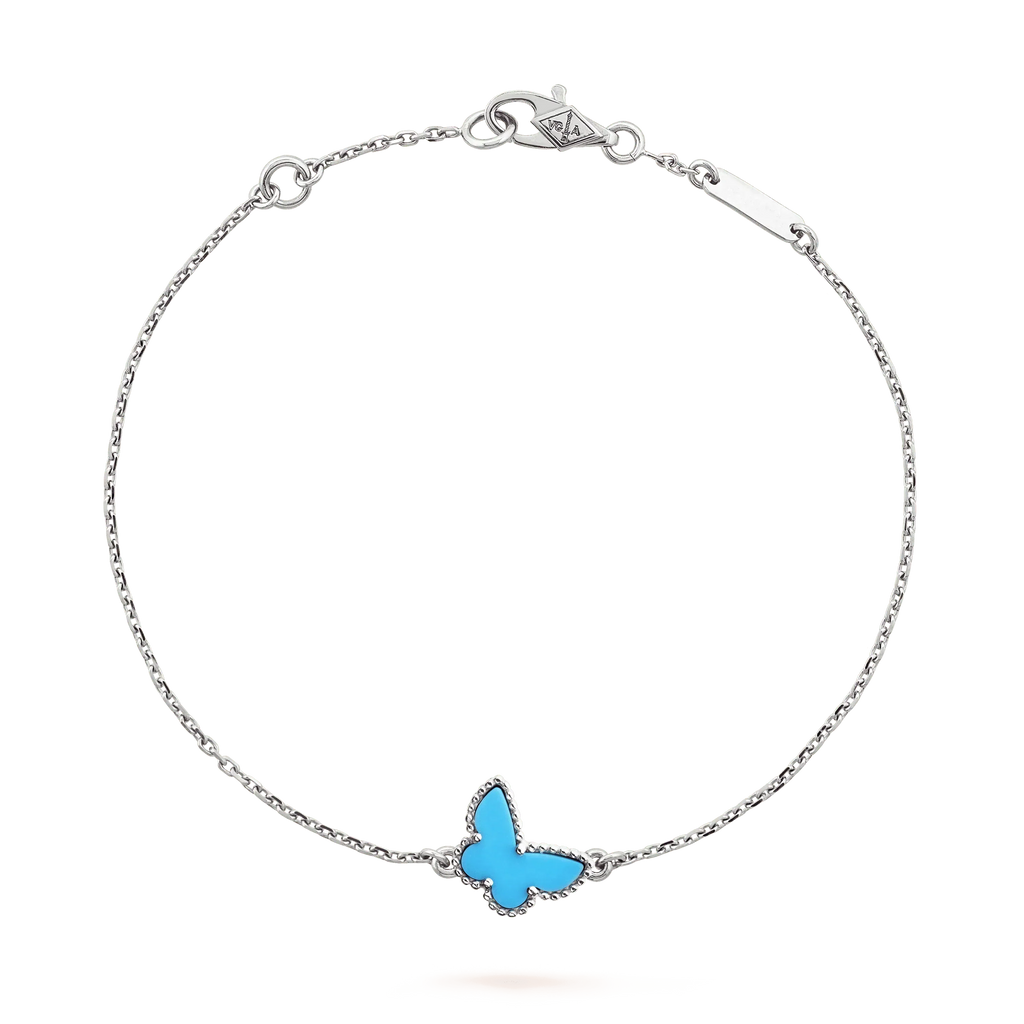 Aura BUTTERFLY TURQUOISE BUTTERFLY BRACELET SILVER
