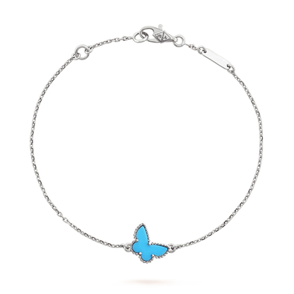 [⭐Aura ]BUTTERFLY TURQUOISE BUTTERFLY BRACELET SILVER
