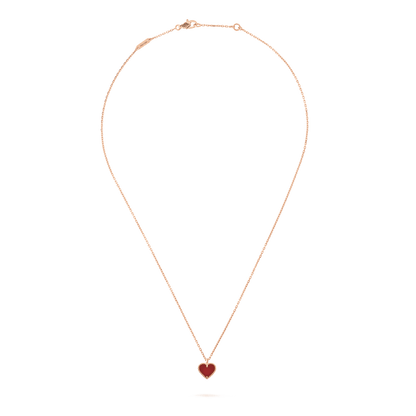 [⭐Aura ]SWEET CLOVER CARNELIAN HEART NECKLACE
