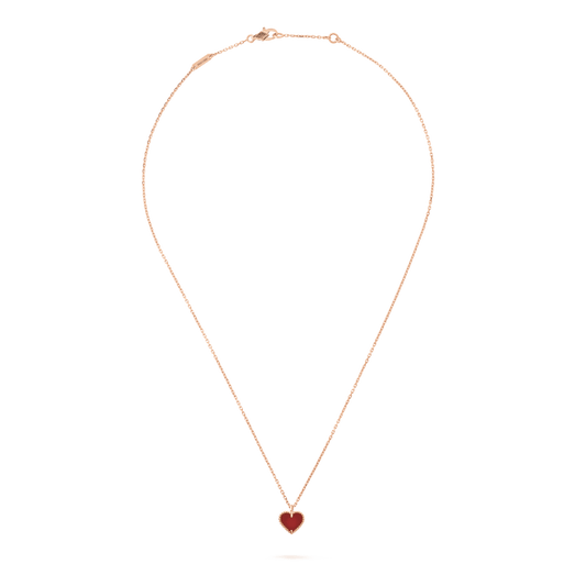 [⭐Aura ]SWEET CLOVER CARNELIAN HEART NECKLACE