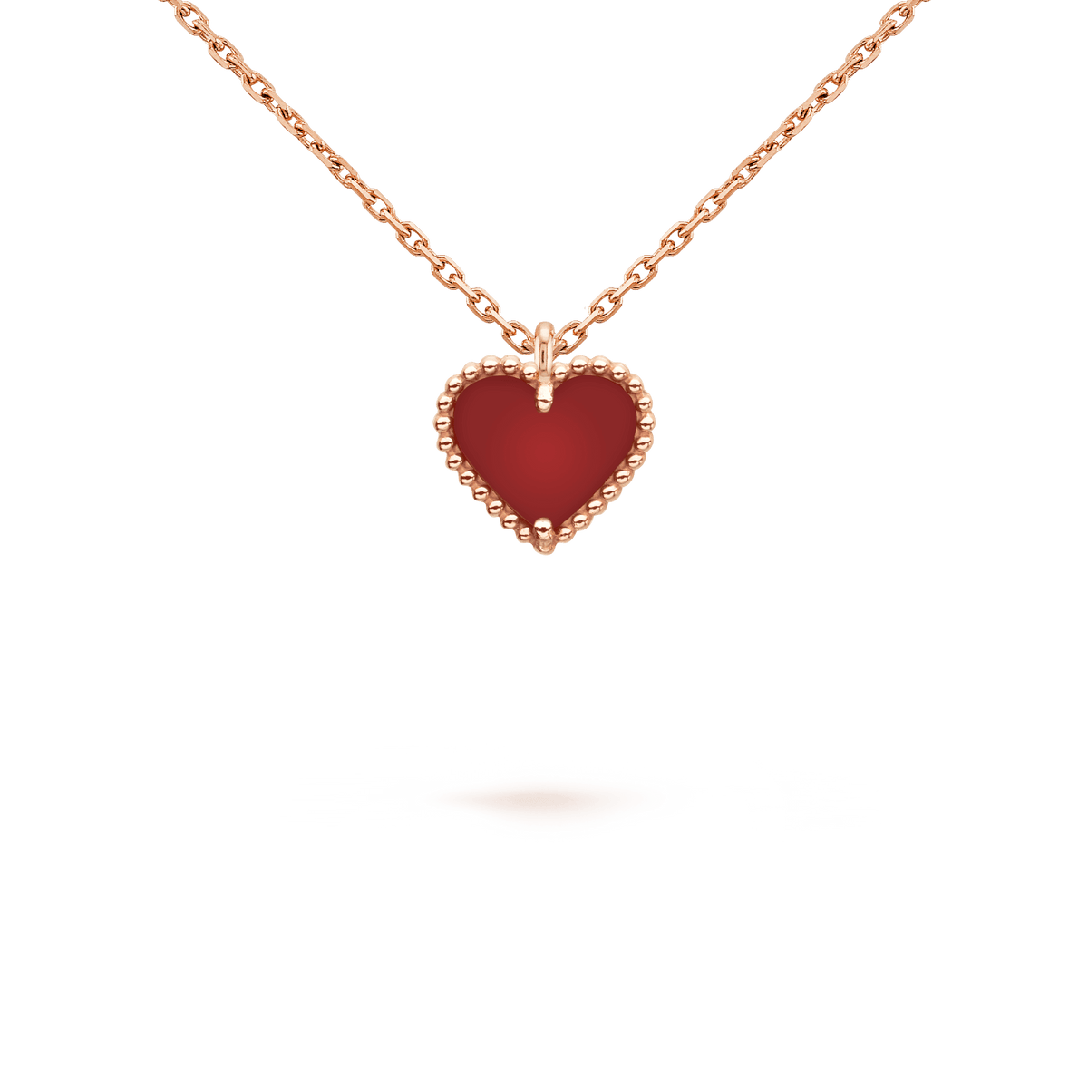 [⭐Aura ]SWEET CLOVER CARNELIAN HEART NECKLACE