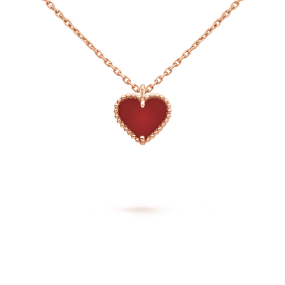 [⭐Aura ]SWEET CLOVER CARNELIAN HEART NECKLACE