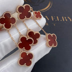 Aura CLOVER OHRRINGE CARNELIAN 4 MOTIVE ROSÉGOLD