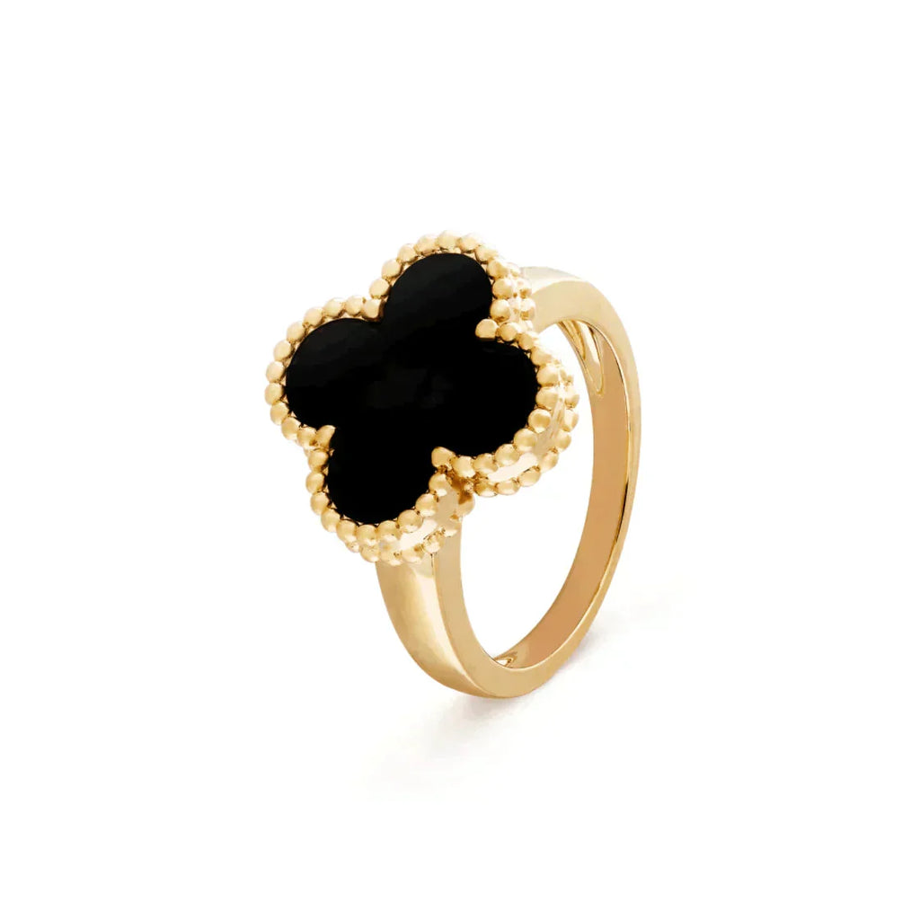 Aura CLOVER ONYX RING