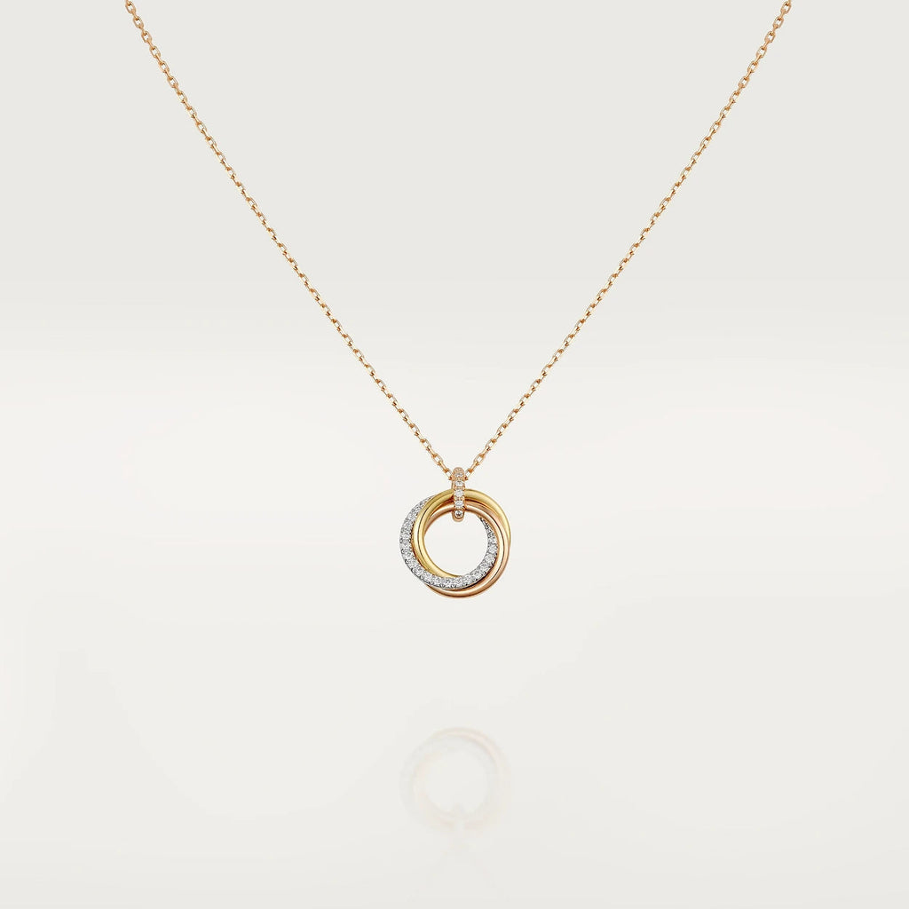 Aura TRINITY HALSKETTE SILBER GOLD ROSEGOLD DIAMANTEN