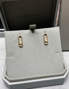 [Aura ] MOVE UNO SMALL 1 DIAMOND EARRINGS