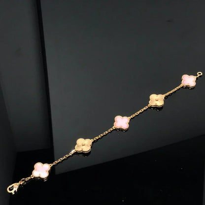 [Aura ]Neue CLOVER 5 MOTIVE ROSÉ-PERLMUTT-ARMBAND-KOLLEKTION