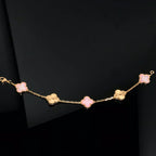 [Aura ]New  CLOVER 5 MOTIFS  PINK MOP BRACELET COLLECTION