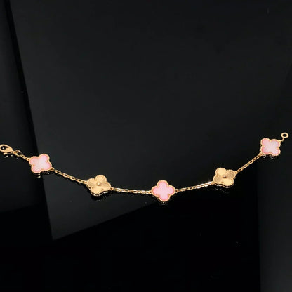 [Aura ]Neue CLOVER 5 MOTIVE ROSÉ-PERLMUTT-ARMBAND-KOLLEKTION
