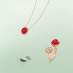 Aura PERLEE COULEURS DIAMOND ROSE GOLD BETWEEN THE FINGER RING