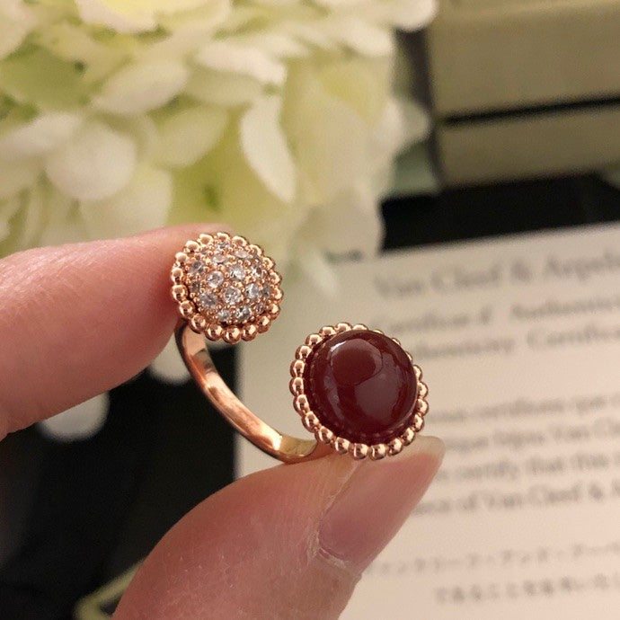 Aura PERLEE COULEURS DIAMOND ROSE GOLD BETWEEN THE FINGER RING