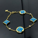 Aura STAR AND SUN 4 MOTIF BLUE BRACELET