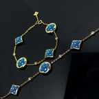 Aura STAR AND SUN 4 MOTIF BLUE BRACELET