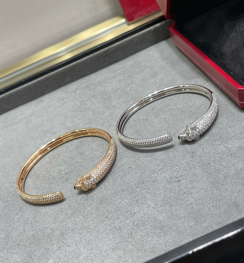Aura PANTHERE FULL DIAMOND OPEN BRACELET