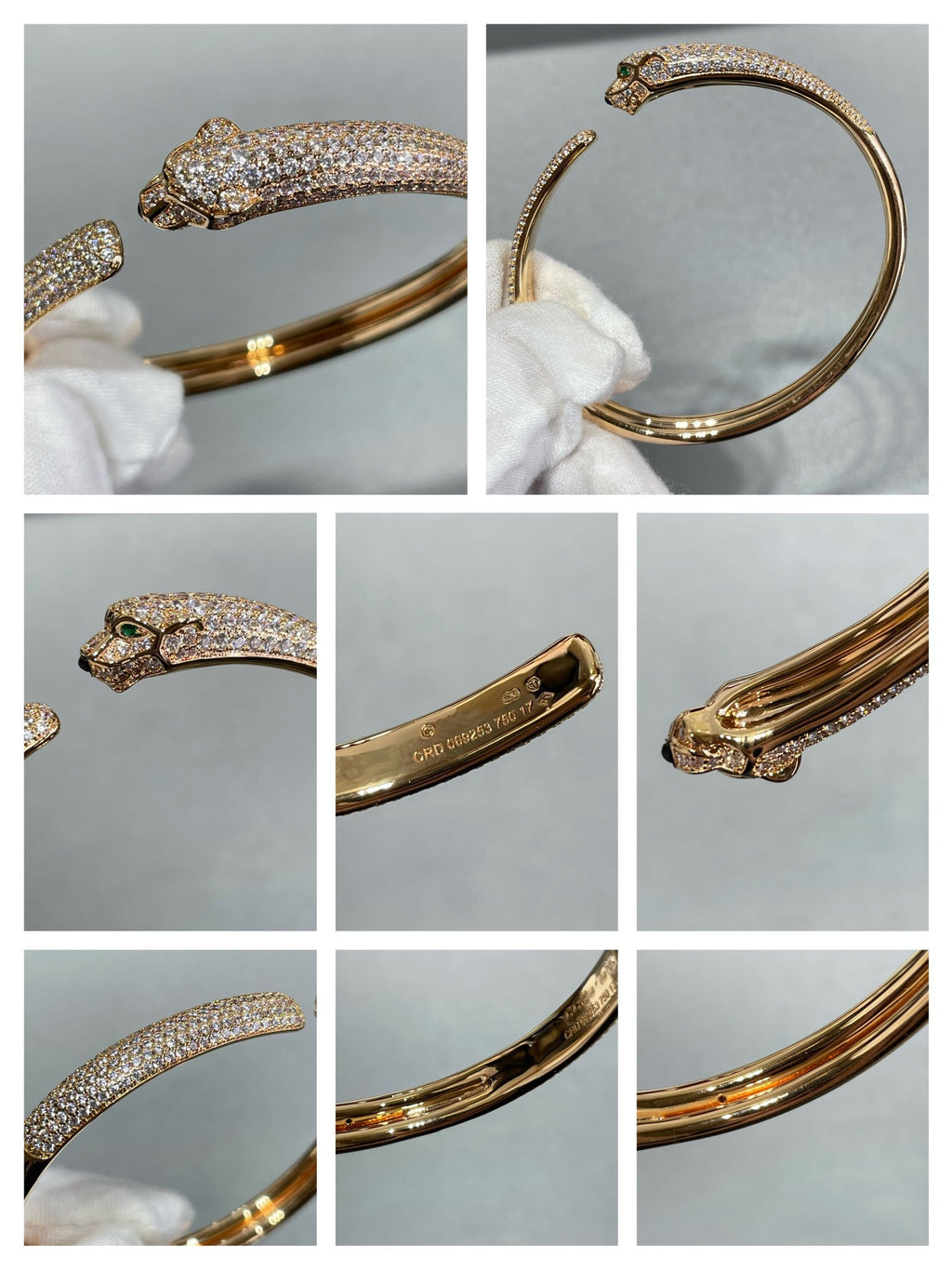 Aura PANTHERE FULL DIAMOND OPEN BRACELET
