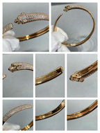 Aura PANTHERE FULL DIAMOND OPEN BRACELET