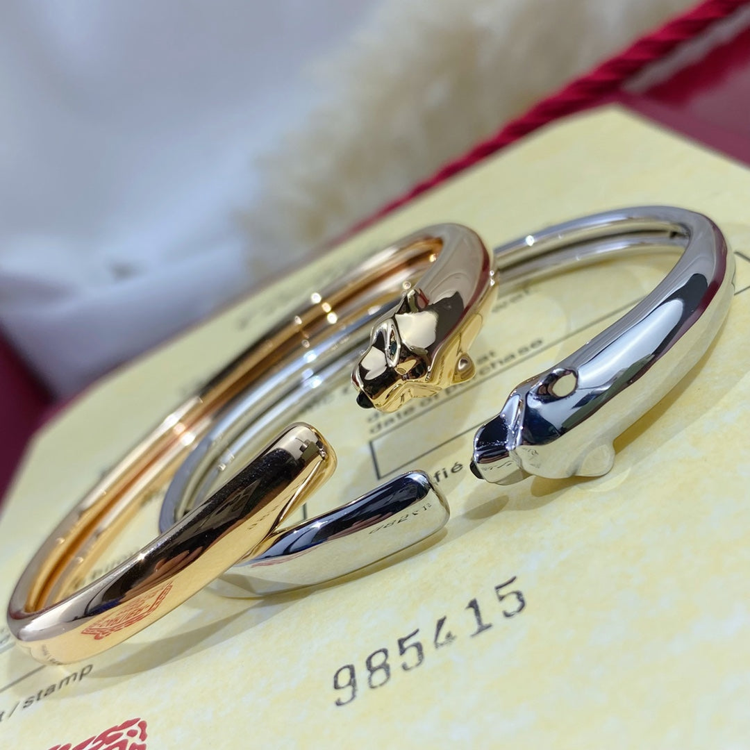 Aura PANTHERE SILVER OPEN BRACELET