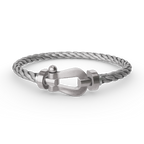 Aura FORCE GROSSES HUFEISEN OHNE DIAMANT ARMBAND SILBER