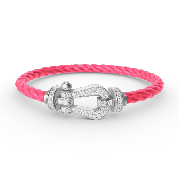 Aura FORCE LARGE HORSESHOE FULL DIAMOND BRACELET SILVER