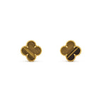 Aura CLOVER MEDIUM 1 MOTIFS TIGER EYE EARRINGS