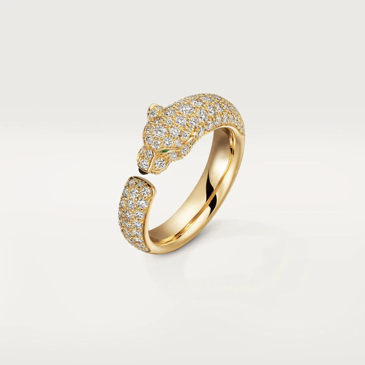 [⭐Aura ]PANTHERE PINK GOLD DIAMOND RING
