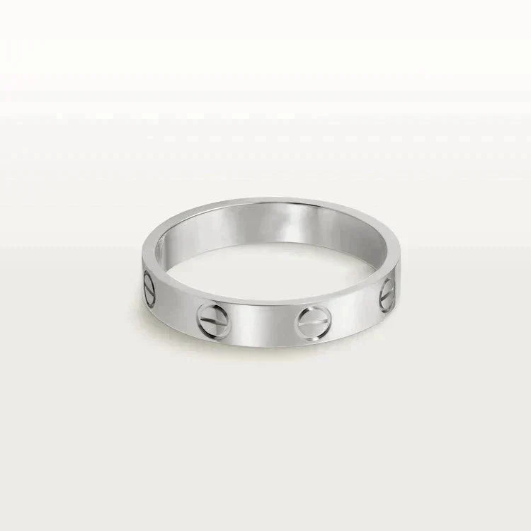 Aura LOVE RING 4MM 1 DIAMOND SILVER