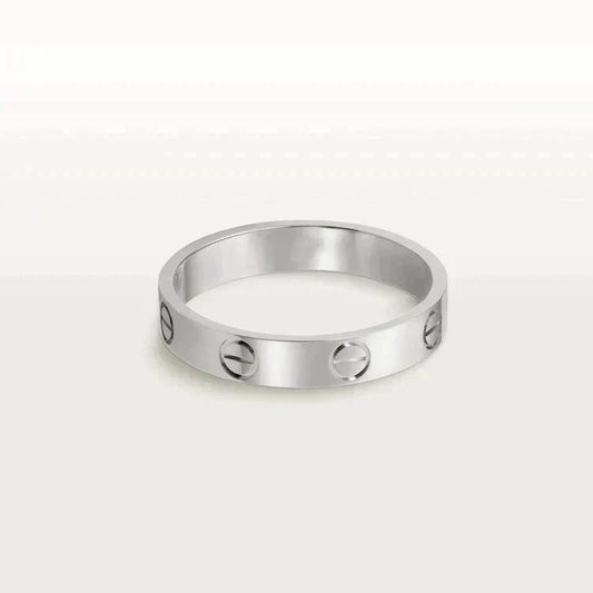 Aura LOVE RING 4MM 1 DIAMANT SILBER