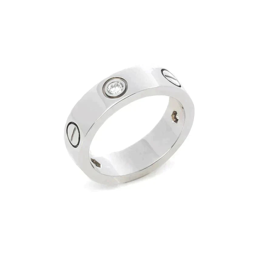 Aura LOVE RING 5.5MM 3 DIAMANTEN SILBER
