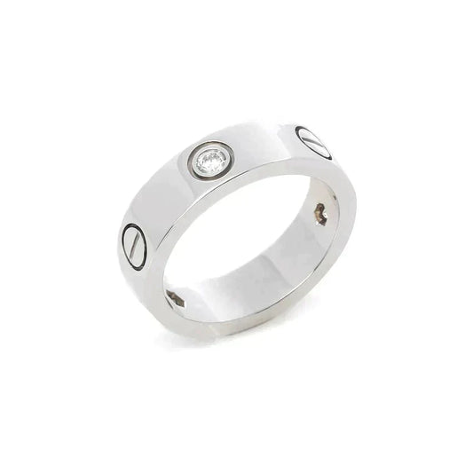 Aura LOVE RING 5.5MM 3 DIAMANTEN SILBER