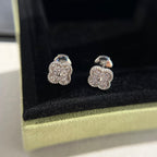 Aura CLOVER MINI DIAMOND STUD EARRINGS