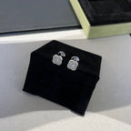 Aura CLOVER MINI DIAMOND STUD EARRINGS