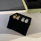 Aura CLOVER MINI DIAMOND STUD EARRINGS